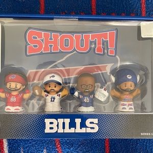 Fisher Price Little People 2023/2024 Buffalo Bills NIB Allen, Knox, Miller, Fan